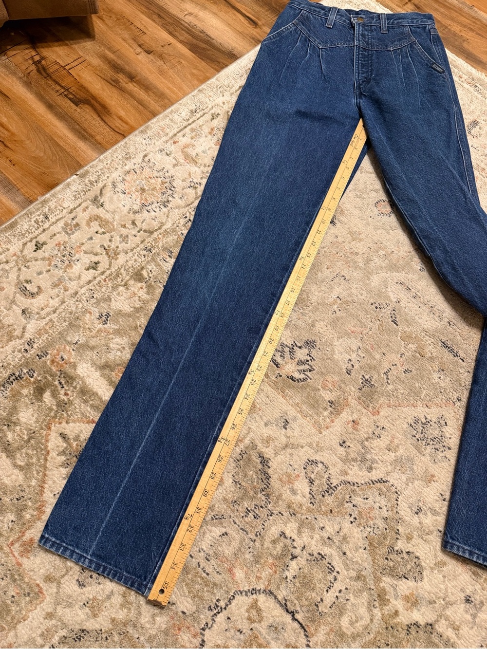 Vintage Rockies Women's Straight Leg Jeans - Dark Blue Denim - Picture 6 of 11